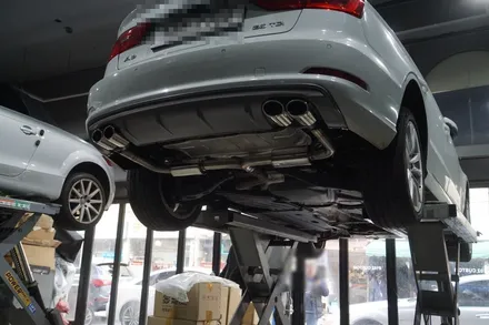 아우디 A3 35TDI 배기튜닝 보다 돋보이는 뒤태 완성 S3스타일 디퓨져 이식 커스텀 엔드 s머플러팁 장착 / 서울 동작