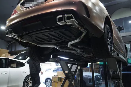 벤츠 CLS63AMG 배기 튜닝 웅장함을 담아내는 커스텀 배기 작업기 / 서울 동작