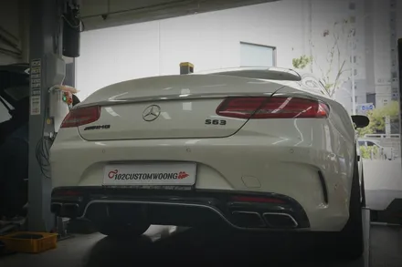 벤츠 W222 S63AMG 쿠페 둥둥둥.. 천둥 배기음! / 서울 동작