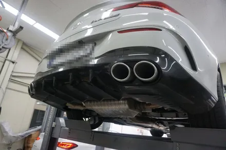 벤츠 CLA45 S AMG 배기 튜닝 가장 강력하고 멋스럽게! 중통 엔드 사운드 증폭 / 서울 동작