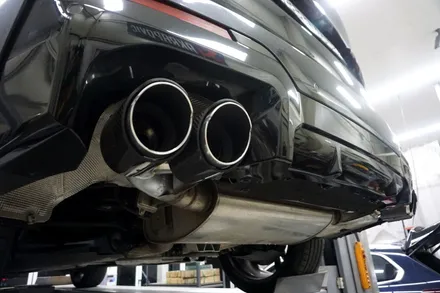 BMW X3 M40i 스포티한 배기음 튜닝 중통, 보펜 모듈, JSR 카본 머플러 팁 장착 / 서울 동작구