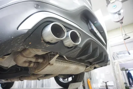 벤츠 GLC43AMG 배기 튜닝 중통 작업으로 AMG 배기음 제대로 완성하였습니다. / 서울 동작구