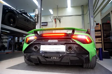 람보르기니 우라칸 테크니카 배기 튜닝 카프리스토 가변 모듈 작업 / 서울 동작구