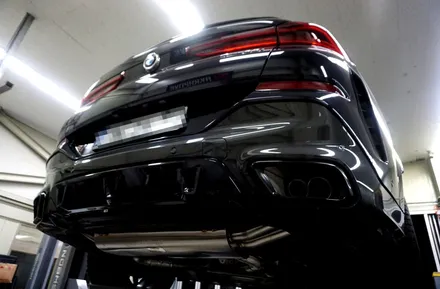 BMW X6 40i LCI 배기 튜닝 구조변경X 브릴란테 가변 배기 적용하였습니다. / 서울 동작구