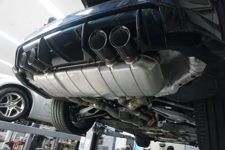 BMW M3 컴페티션 배기 튜닝 환상적 팝콘 배기음을 느껴보세요. 중통 가변 모듈 작업기 / 서울 동작구
