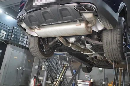 벤츠 GLC43AMG 배기음튜닝 돋보이는 사운드 가변배기튜닝 커스텀 중통 앤드 적용 / 서울 동작