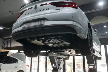 SM6 배기튜닝 구조변경 필요없는 순정형 듀얼배기 AMG 스타일 사각 머플러 팁 적용 / 서울 동작