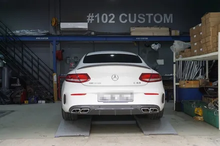 벤츠 W205 C63AMG 배기 튜닝 온/오프 가능한 가변 배기 시스템 순정 가변 버튼 연동 작업 / 서울 동작
