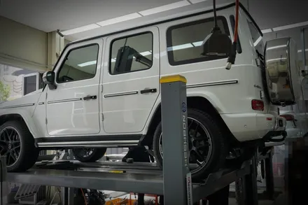 신형 벤츠 G바겐 G400D 완벽한 조합 배기 튜닝 저스트 액티브사운드 AMG 타원 머플러 팁 장착 / 서울 동작