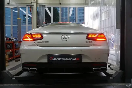 벤츠 S63AMG 쿠페 페이스리프트 배기음 튜닝 말이 필요 없는 갓 천둥 배기음....! / 서울 동작