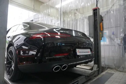 벤츠 GT 43 AMG 가변 옵션 차량 배기음 증폭 작업 입니다!^^ / 서울 동작