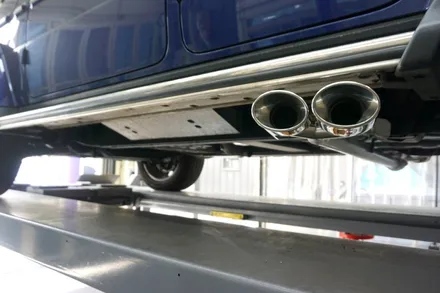 벤츠 G400D 완벽 배기 튜닝, 져스트 액티브 사운드 원형 듀얼 머플러 팁 장착 / 서울 동작구