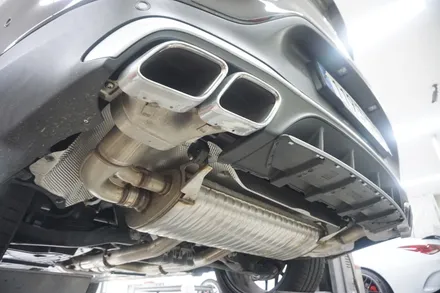 벤츠 GLC63 S AMG 배기 튜닝 중통 엔드 작업으로 호랑이 배기음 제대로 완성하였습니다. / 서울 동작구