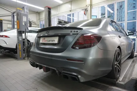 벤츠 W213 E63AMG 배기 튜닝 8기통 천둥 호랑이 배기 사운드 완성하였습니다. / 서울 동작구