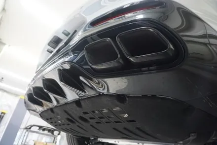 벤츠 SL63AMG, 8기통 AMG맛 배기 사운드 중통 모듈 작업하였습니다. / 서울 동작구