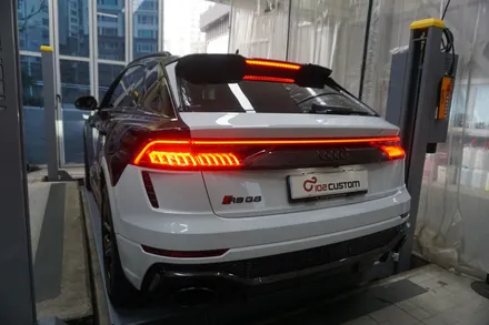 아우디 RSQ8 V8 배기음 튜닝 엔드 머플러 사운드 증폭, 가변 모듈 작업기 / 서울 동작구