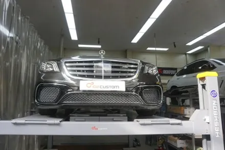 벤츠 S63AMG 배기음 튜닝 중통 엔드 작업으로 V8 호랑이 제대로 세팅하였습니다. / 서울 동작구