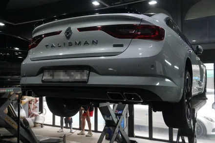 SM6 배기튜닝 구조변경 필요없는 순정형 듀얼배기 AMG 스타일 사각 머플러 팁 적용 / 서울 동작