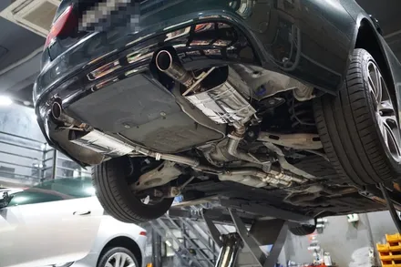 재규어 XE-S 배기 튜닝 온/오프 가능한 가변 배기 시스템 커스텀 중통 앤드 작업기 / 서울 동작