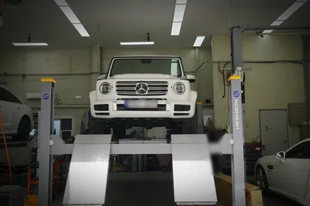신형 벤츠 G바겐 G400D 완벽한 조합 배기 튜닝 저스트 액티브사운드 AMG 타원 머플러 팁 장착 / 서울 동작