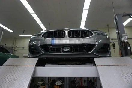 BMW M850i 배기 튜닝 스포티한 팝콘 배기음 완성 중통 보펜 모듈 작업 / 서울 동작구