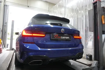 BMW M340i 투어링 배기 튜닝 3-40% 배기 사운드 증폭 아주 강력합니다! / 서울 동작구