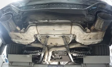 아우디 RS6 아반트 V8 짜릿한 배기음 세팅하기 40% 증폭 중통 모듈 작업 진행하였습니다. / 서울 동작구