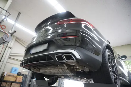 벤츠 GLC63 S AMG 배기 튜닝 중통 엔드 작업으로 호랑이 배기음 제대로 완성하였습니다. / 서울 동작구