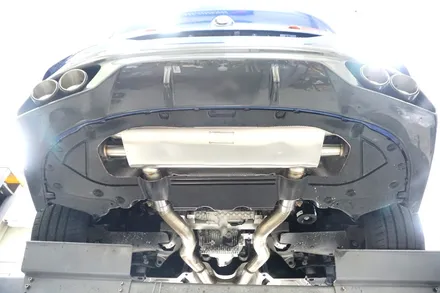 BMW M850i 8기통 배기 튜닝 구조변경NO 브릴란테 카본 머플러 팁 장착을 모두 완료하였습니다. / 서울 동작구