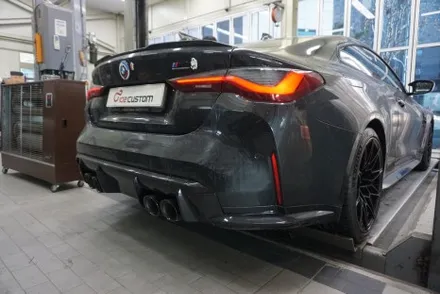 BMW M4 컴페티션 배기음 튜닝 중통 작업으로 팝콘 대잔치 배기음 완성하였습니다. / 서울 동작구