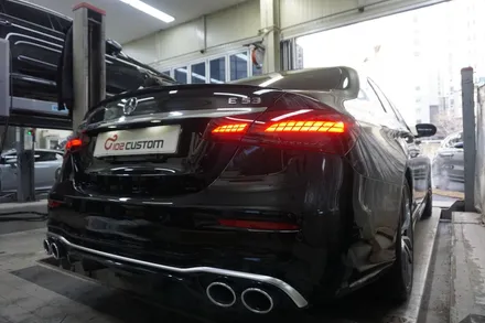 벤츠 E53AMG 배기 튜닝 엔드 머플러 증폭, 중후한 AMG 버블 사운드 완성하였습니다. / 서울 동작구