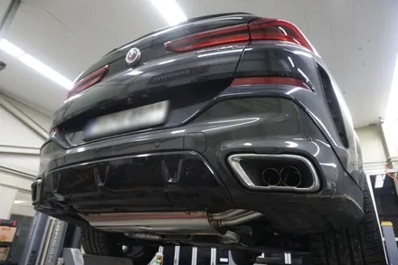 BMW X6 40i 인기 배기 튜닝 브릴란테 가변 배기 장착하였습니다. / 서울 동작구