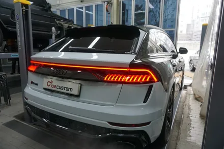 아우디 RSQ8 V8 배기음 튜닝 엔드 머플러 사운드 증폭, 가변 모듈 작업기 / 서울 동작구