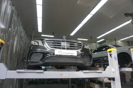 벤츠 S63AMG 배기음 튜닝 중통 엔드 작업으로 V8 호랑이 제대로 세팅하였습니다. / 서울 동작구
