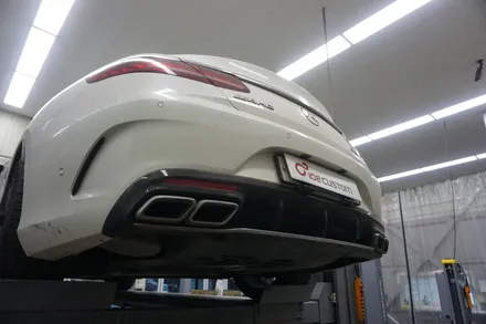 S63AMG 쿠페 페이스리프트 V8 호랑이 팝콘 사운드 중통 엔드 작업기 / 서울 동작구
