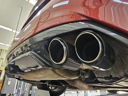 BMW Z4 20i 배기 튜닝 중통 엔드 보펜 모듈 M40i 정품 디퓨져 이식, 카본 듀얼 머플러 팁 장착 / 서울 동작구