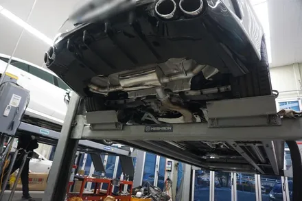 벤츠 신형 CLA45 AMG S 배기 튜닝 독보적 존재감 중통 엔드 커스텀 배기 제작 / 서울 동작
