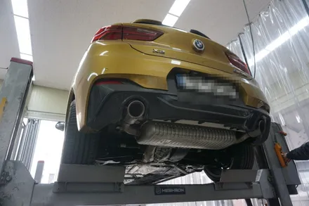 BMW X2 M35i 배기 튜닝 20% 팝콘 튜닝 중통 작업기 / 서울 동작