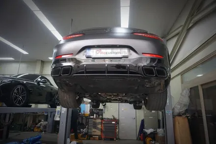 벤츠 GT 63 S AMG 배기 튜닝 V8 천둥 배기음 중통 엔드 작업기 / 서울 동작