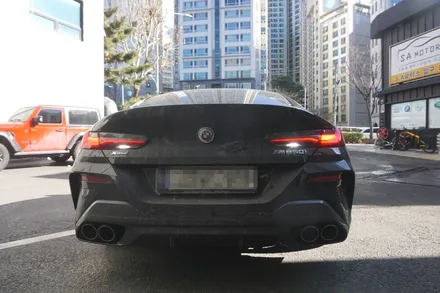 BMW M850i 배기 튜닝 2-30% 사운드 증폭 중통 ＆ 보펜 모듈 JSR 103파이 카본 머플러 팁 작업 / 서울 동작