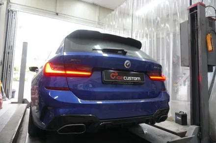 BMW M340i 투어링 배기 튜닝 3-40% 배기 사운드 증폭 아주 강력합니다! / 서울 동작구