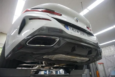 BMW M850i 시그니처 배기 튜닝 중통 보펜 모듈 작업을 완료하였습니다. / 서울 동작구