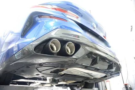 BMW M850i 8기통 배기 튜닝 구조변경NO 브릴란테 카본 머플러 팁 장착을 모두 완료하였습니다. / 서울 동작구