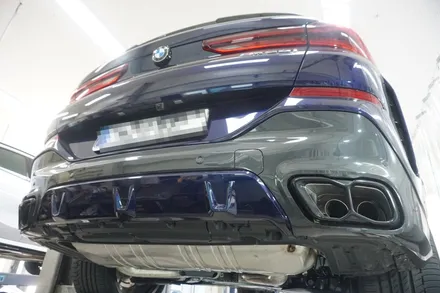 BMW X6 M60i 8기통 묵직한 배기음 튜닝 중통, ASR 가변 모듈 작업 / 서울 동작구
