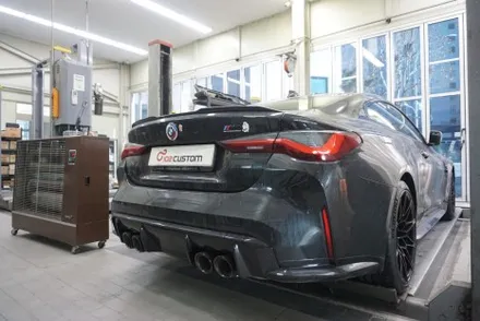 BMW M4 컴페티션 배기음 튜닝 중통 작업으로 팝콘 대잔치 배기음 완성하였습니다. / 서울 동작구