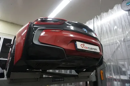 BMW i8 배기음 튜닝 커스텀 배기 작업으로 묵직한 스포츠 배기음 완성하였습니다. / 서울 동작구
