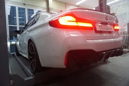 BMW M5 컴페티션 배기 튜닝 8기통 천둥 배기음! 중통 보펜 작업으로 끝! / 서울 동작구