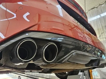 BMW Z4 20i 배기 튜닝 중통 엔드 보펜 모듈 M40i 정품 디퓨져 이식, 카본 듀얼 머플러 팁 장착 / 서울 동작구
