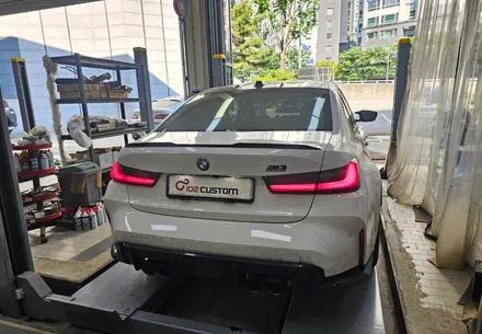 BMW M3 컴페티션 배기 튜닝 중통 작업으로 살벌한 팝콘 배기음 완성하였습니다. / 서울 동작