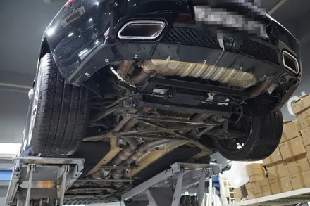 벤츠 SLS AMG 로드스터 배기 튜닝 멋스러운 AMG 배기음을 완성하는 커스텀 배기 작업기 / 서울 동작